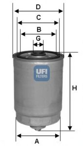 2437800 UFI Фильтр топливный