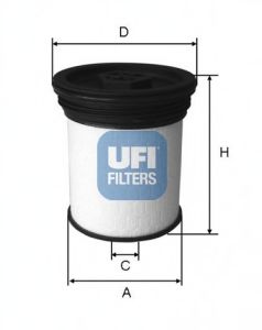 2601901 UFI Фильтр топливный