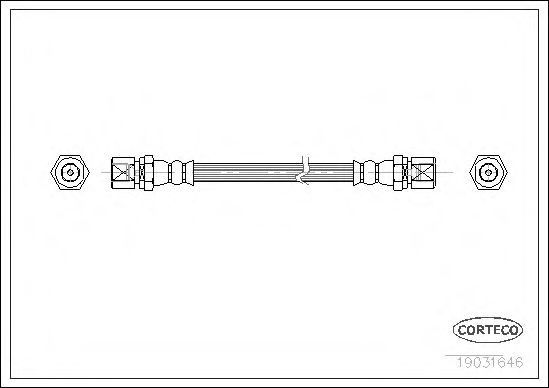 19031646 CORTECO Шланг тормозной BAUDO
