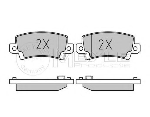 0252381616PD MEYLE Комплект тормозных колодок, дисковый тормоз