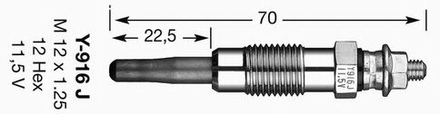 5906 NGK Y 916 J