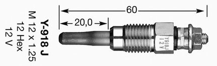 6285 NGK Свеча накаливания D-POWER DP2 Y-918J (в уп. 10 шт)