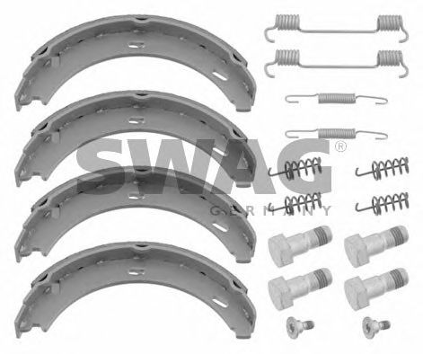 10908200 SWAG Колодки тормозные барабанные ручн.торм.[ MERCEDES W140W220W210