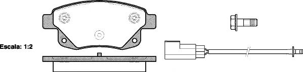 125202 REMSA Колодки тормозные FORD TRANSIT 06- задн. с датчиком