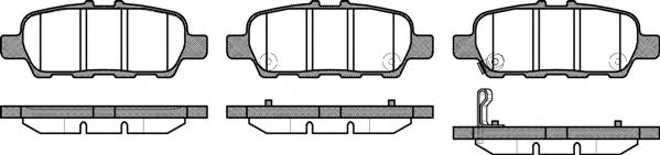 087631 REMSA Колодка тормозная к-т,дисковый тормоз INFINITI FX