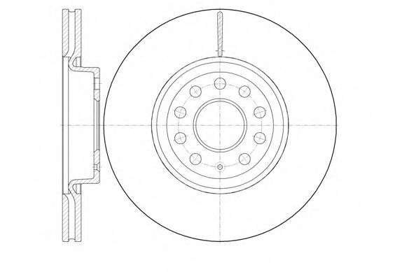 697210 REMSA Диск тормозной VAG A3/OCTAVIA/GOLF 5/GOLF 6/JETTA 3/PASSAT/TIGUAN 03- перед.вент.