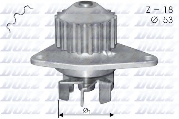 C114 DOLZ Насос водяной PSA BERLINGO/C2/C3/XSARA/1007/106/206/207/306/307/PARTNER 96- 1.1/1.4