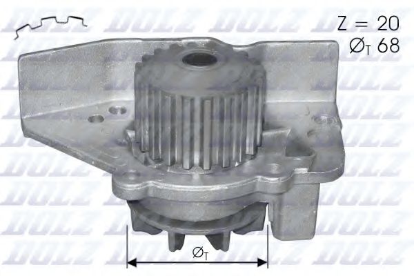 C118 DOLZ Водяная помпа PEUGEOT 36 46 121.A1