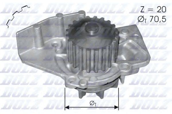 C120 DOLZ Насос водяной PSA BERLINGO/DUCATO/BOXER//PARTNER 96- 1.9D/2.0HDI