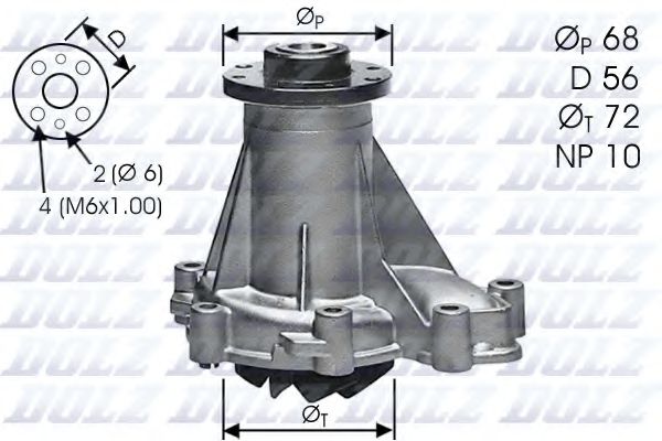 M276 DOLZ Водяная помпа MB W1242221 2,5DTD OM6265 93