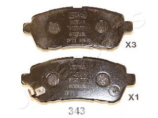 PA343AF JAPANPARTS Колодки тормозные дисковые