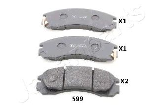 PA599AF JAPANPARTS Колодки тормозные дисковые передние, комплект