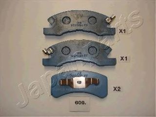 PA609AF JAPANPARTS Комплект тормозных колодок, дисковый тормоз