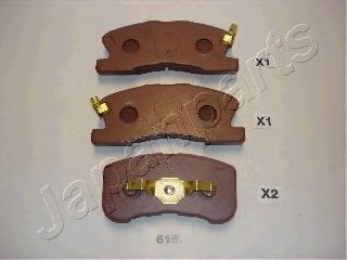 PA615AF JAPANPARTS К-т торм.колод.диск.пер.Daihatsu Move 98-/Sirion 99-05/YRV 01-