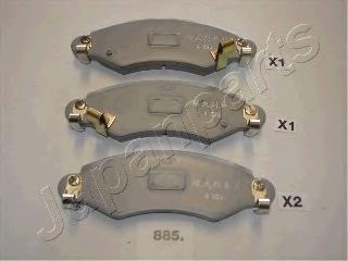 PA885AF JAPANPARTS Комплект тормозных колодок, дисковый тор...