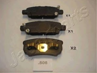 PP508AF JAPANPARTS Колодки тормозные дисковые задние, комплект