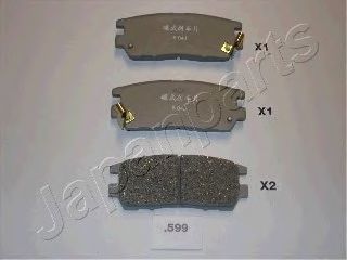 PP599AF JAPANPARTS Колодки тормозные