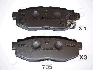 PP705AF JAPANPARTS К-т торм.колод.диск.зад.Subaru Tribeca 05-