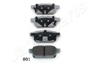 PP801AF JAPANPARTS Колодки тормозные дисковые