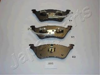 PP993AF JAPANPARTS Комплект тормозных колодок, дисковый тормоз