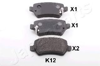 PPK12AF JAPANPARTS Колодки тормозные дисковые задние