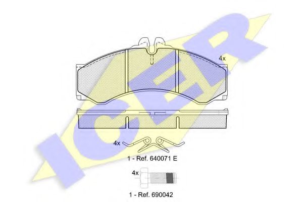 141126204 ICER колодки торм.пер. VW LT 96-06