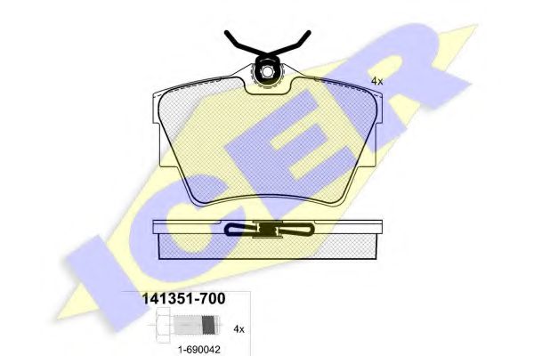 141351700 ICER колодки торм.