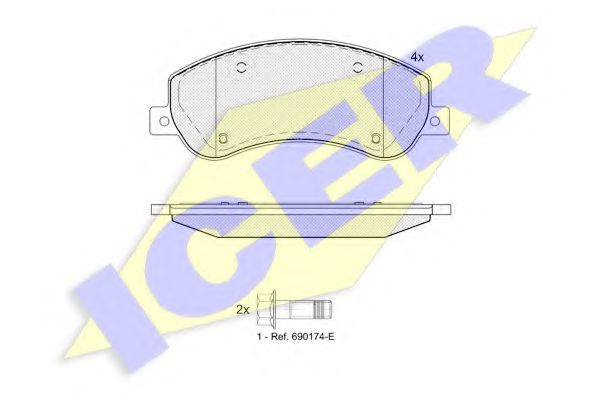 141793204 ICER колодки торм.пер. Transit 06-/VW Amarok 10-