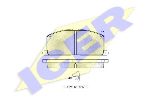 180462 ICER тормозные колодки