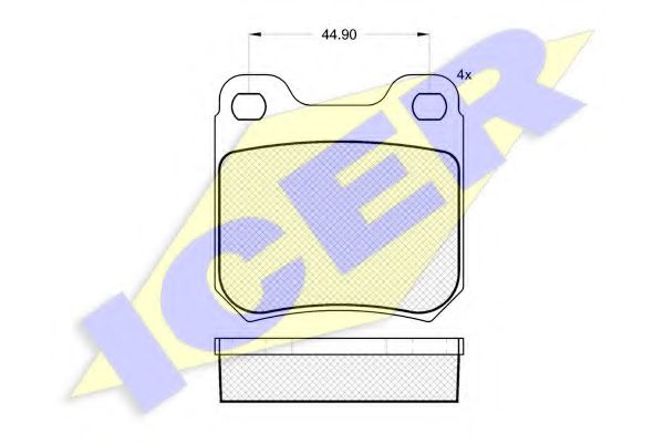 180692 ICER тормозные колодки