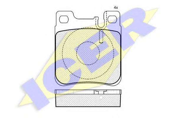 180976 ICER тормозные колодки