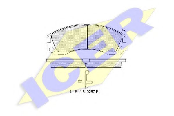 181358 ICER тормозные колодки