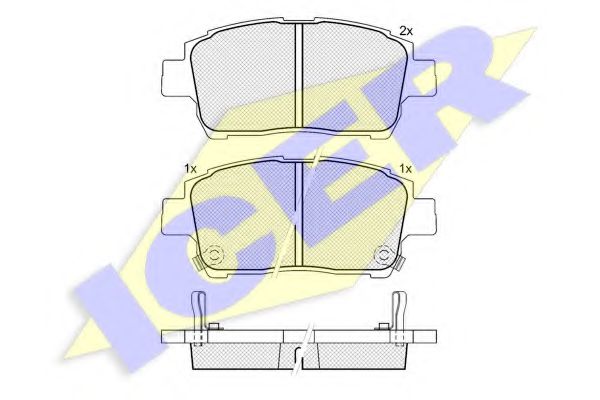 181386 ICER колодки торм.пер. Yaris/Celica 99-