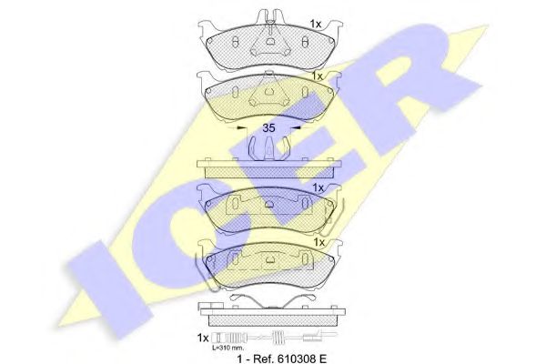 181392 ICER тормозные колодки