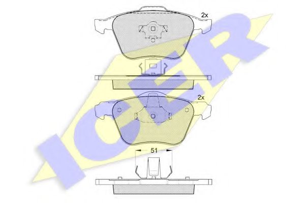 181551 ICER тормозные колодки