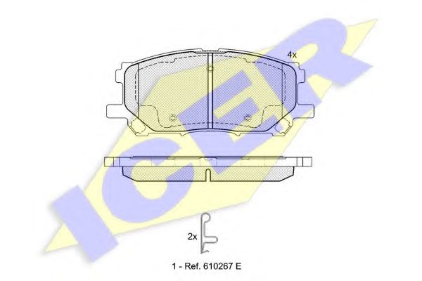 181584 ICER тормозные колодки