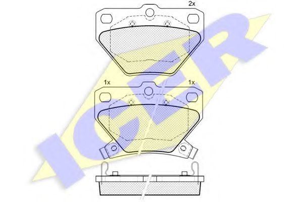 181607 ICER колодки торм.зад. Corolla E11/E12/Yaris