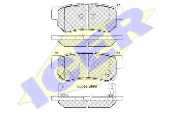 181645 ICER тормозные колодки