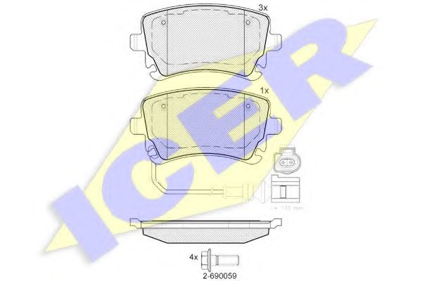 181674203 ICER тормозные колодки