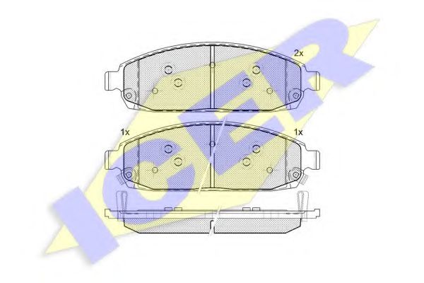 181713 ICER к-т колодки jeep commandergrand cherokee 3.0-5.7 v8 05- пер