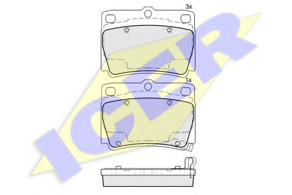 181719 ICER тормозные колодки