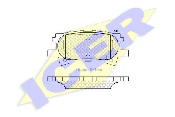 181751 ICER тормозные колодки