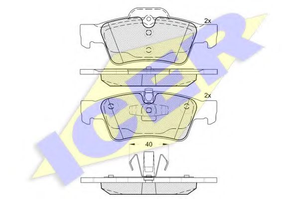 181770 ICER КОЛОДКИ ТОРМ MER GLM W251164 R 2005>