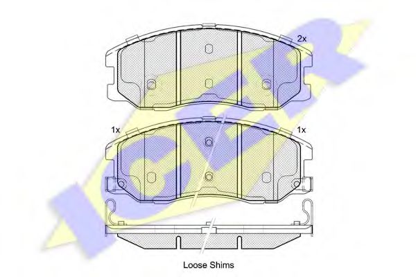 181798 ICER тормозные колодки передние