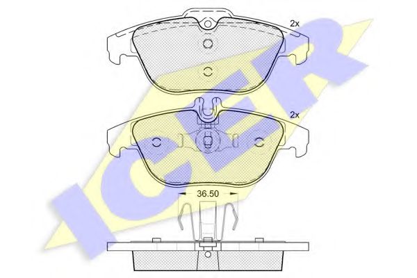 181863 ICER КОЛОДКИ ТОРМ MER W204 ЗАД 2007
