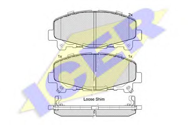181894 ICER тормозные колодки передние