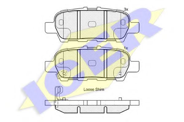 181901 ICER тормозные колодки