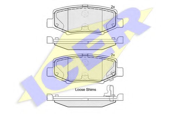 181909 ICER КОЛОДКИ ТОРМ. Jeep WRANGLER III