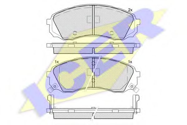 181911 ICER КОЛОДКИ ТОРМ.ПЕР. KIA CARNIVAL (UVP_) 06