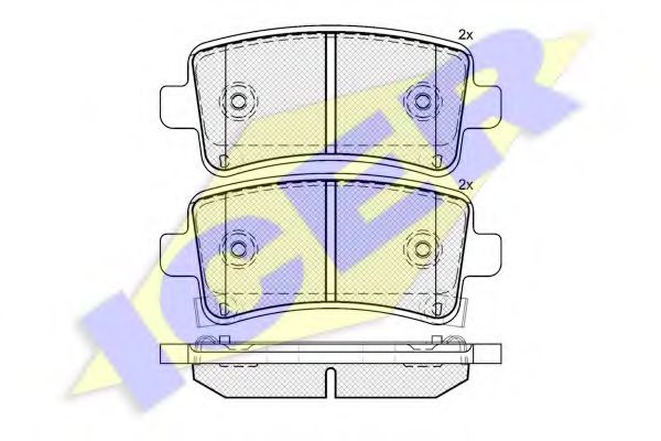181929 ICER Тормозные колодки задние